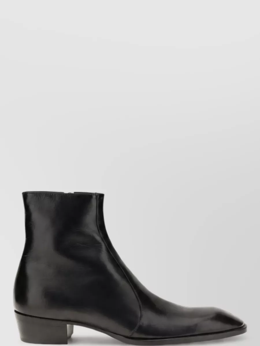 Saint Laurent Leather Ankle Boots