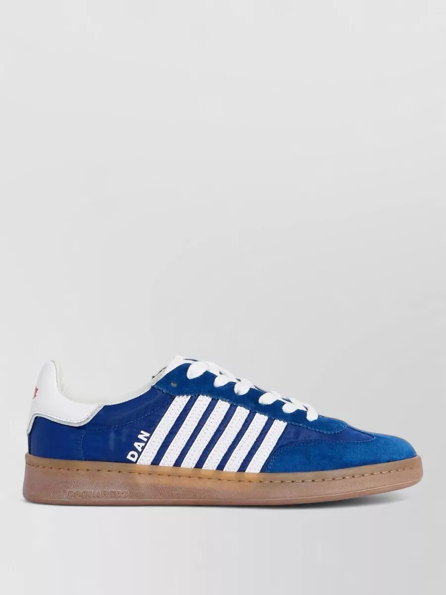 Dsquared2 Low Top Sneakers Contrast Stripes Rubber Sole