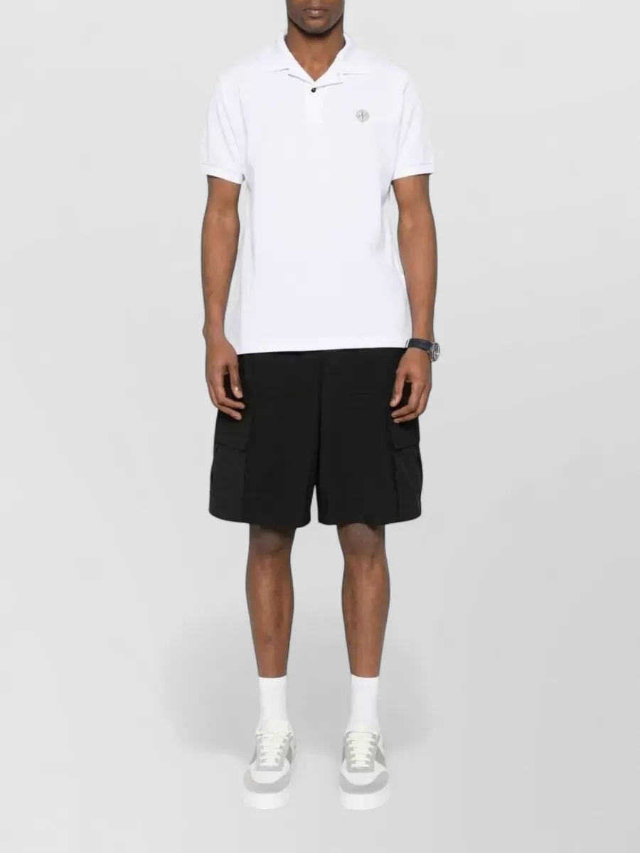 Stone Island Short Sleeve Polo Shirt Straight Fit Collar