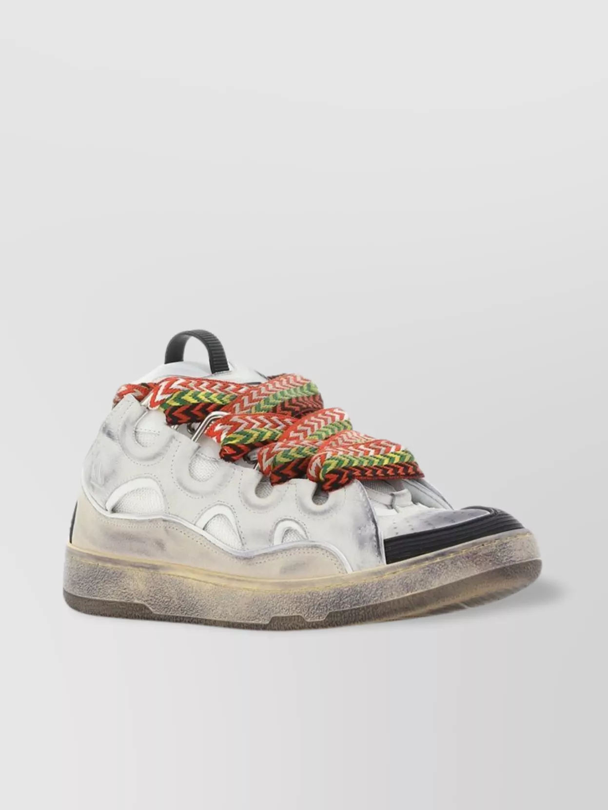 Shop Lanvin Vintage Curb Sneakers Textured Outsole