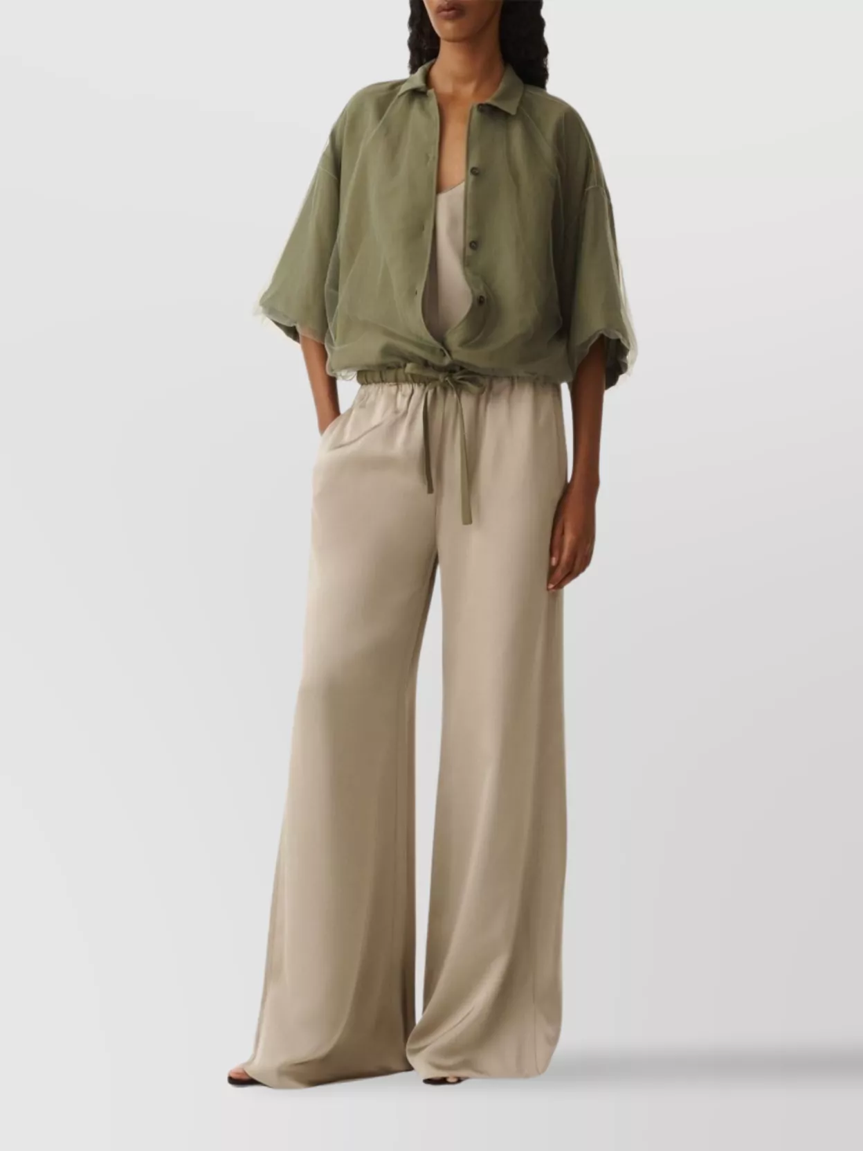 Fabiana Filippi Trousers Wide-Leg Elasticated Waistband