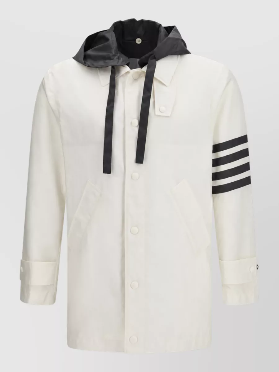 Thom Browne relaxed-fit hooded lightweight jacket