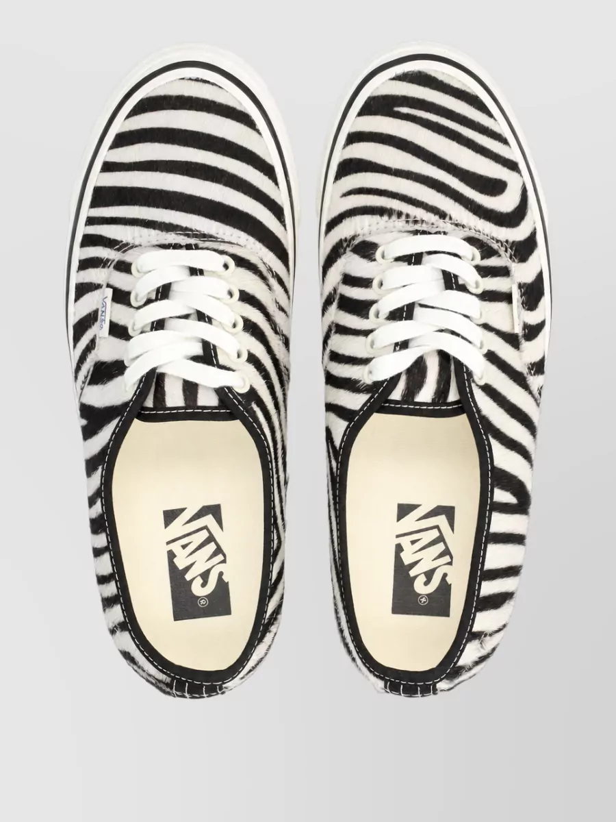 Vans Leather Zebra Print Lace-Up Sneakers