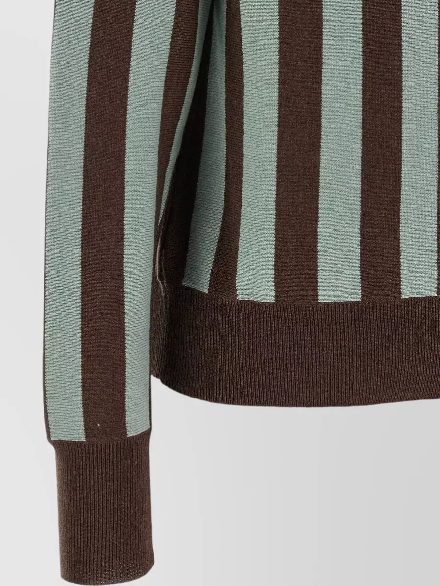 Alberto Biani Cashmere Striped Polo Jumper
