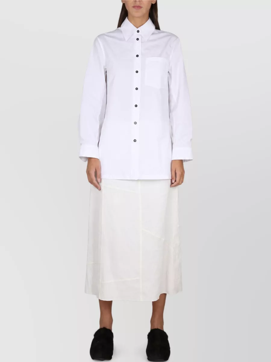 Jil Sander linen a-line skirt
