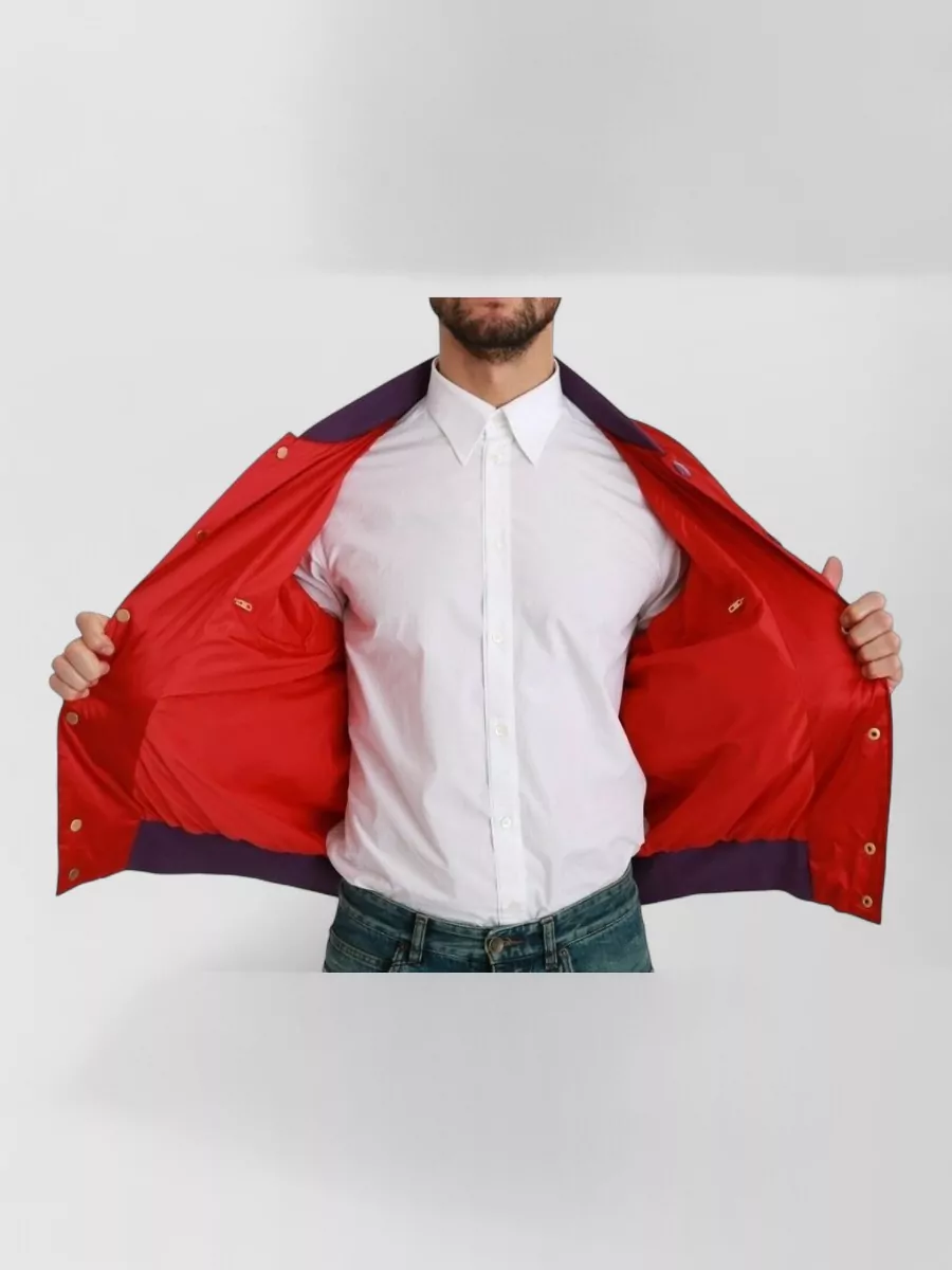 Dolce&Gabbana Satin Ribbed Bomber Jacket