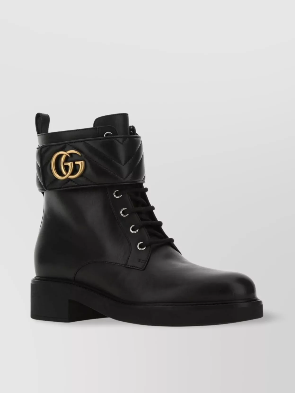 Shop Gucci Short Boots With Heel And Round Toe