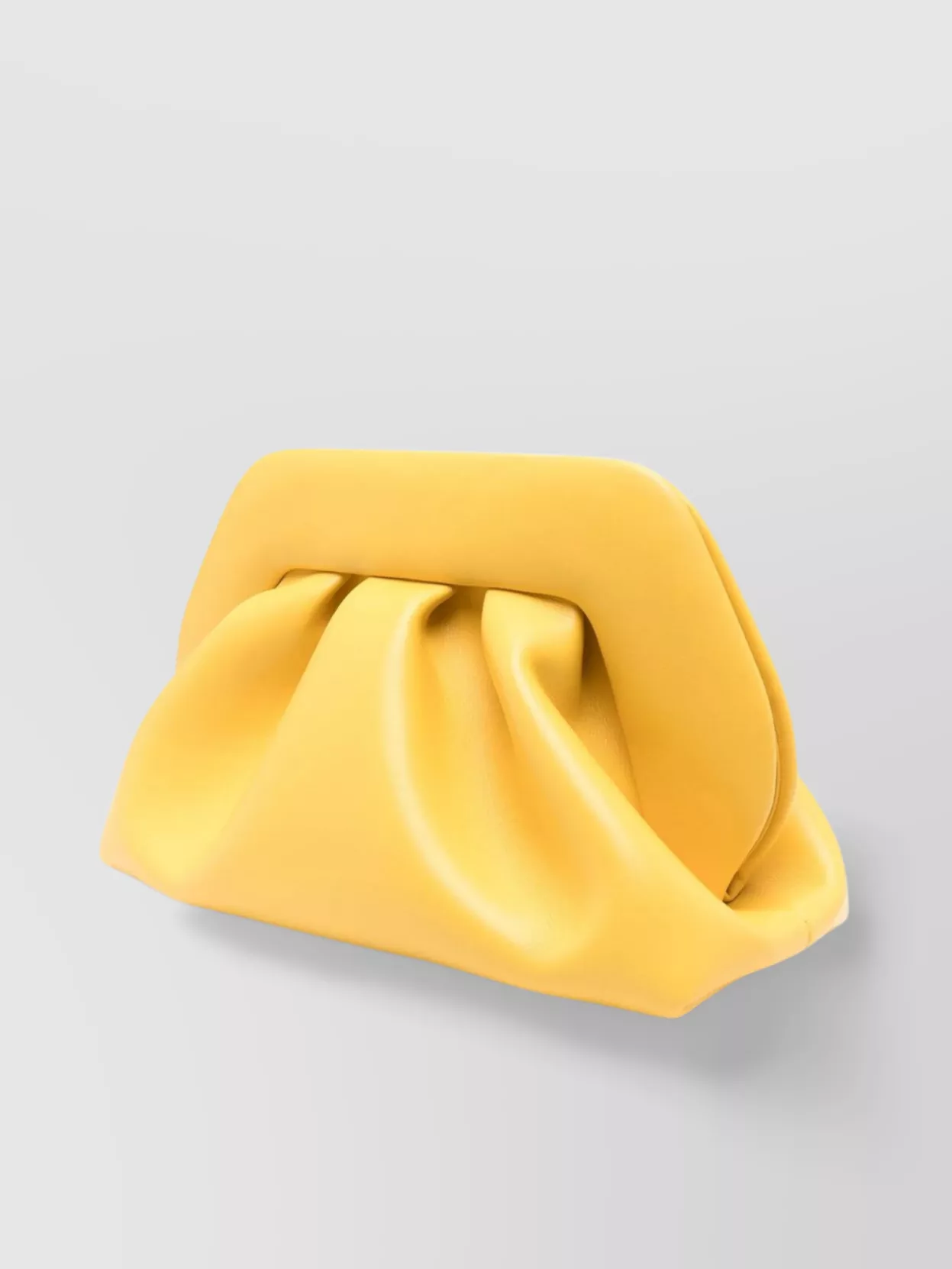 THEMOIRÈ TIA PLEATED RECTANGULAR CLUTCH BAG WITH TOP HANDLE