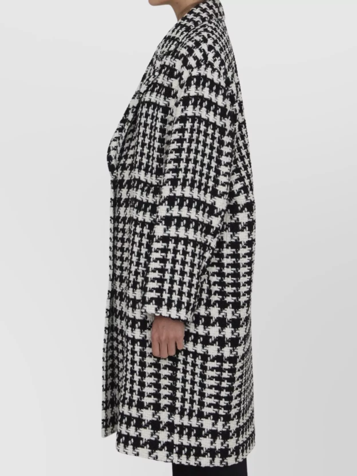 Dolce & Gabbana Dolce&gabbana Houndstooth Double Breasted Coat In Black