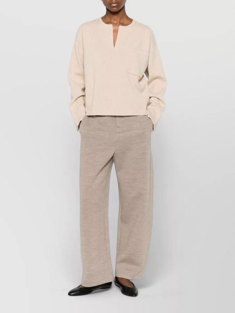 Max Mara Cashmere wool v-neck long-sleeve knitted top