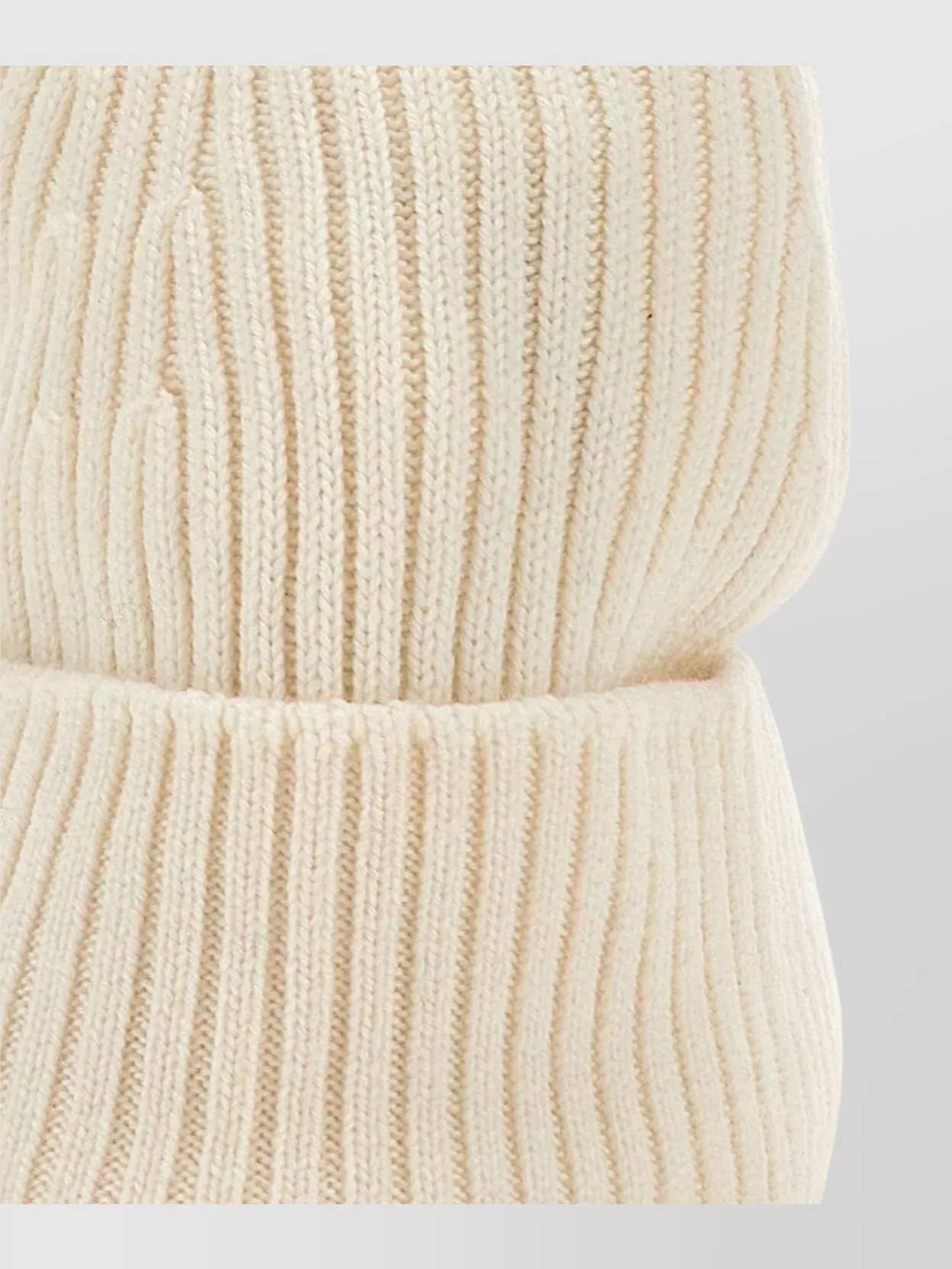 Lacoste Ribbed Wool Cap Folded Cuff