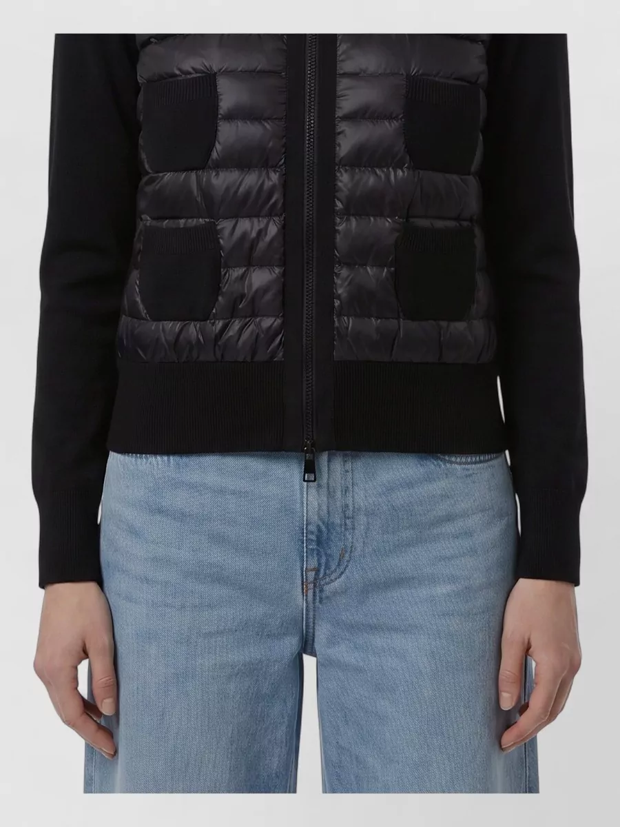 Moncler down padded zip cardigan