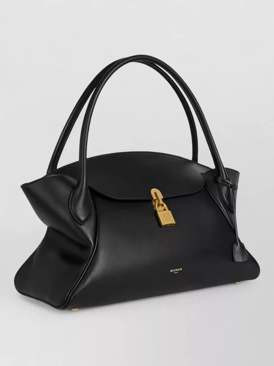 Balmain Classic Handle Bag M Leather Shoulder Bag