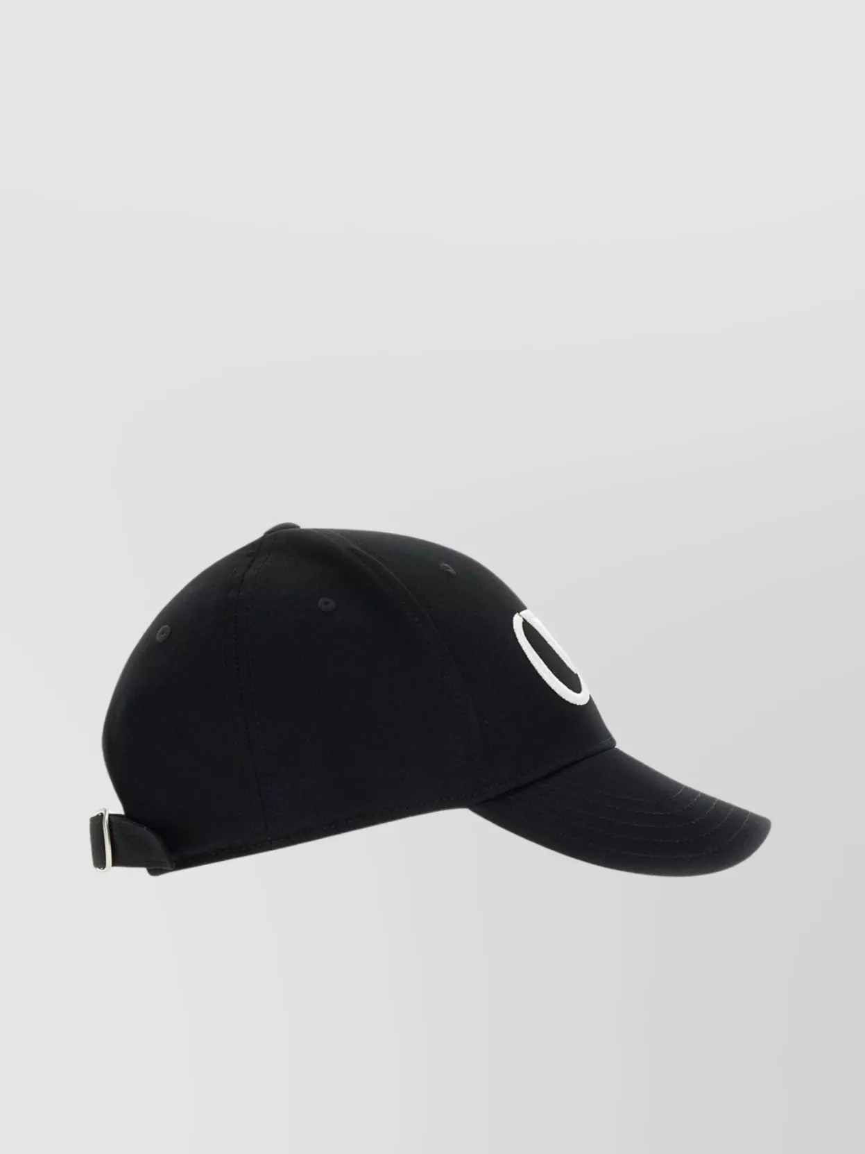 Off-white Cotton Baseball Cap Curved Visor In Black