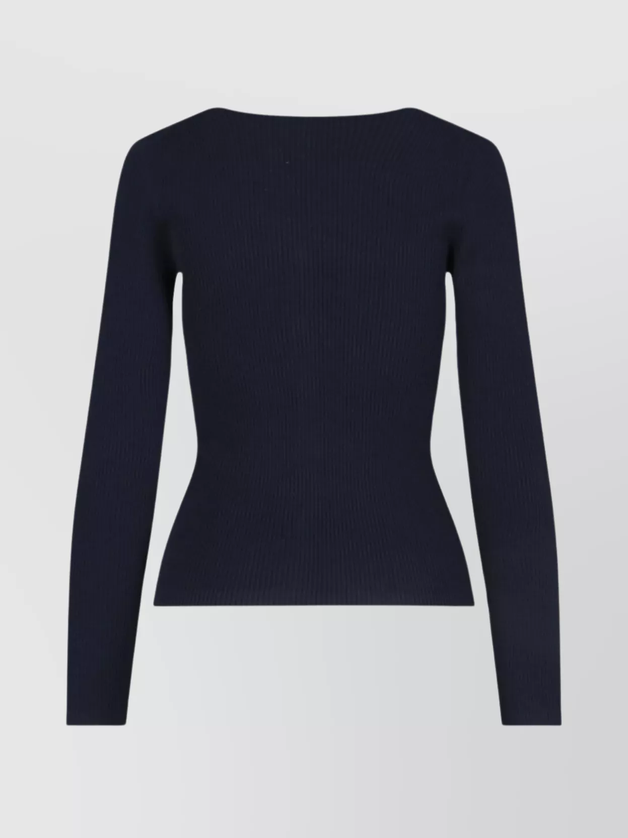 Maison Kitsuné Ribbed V Neck Long Sleeve Knitwear