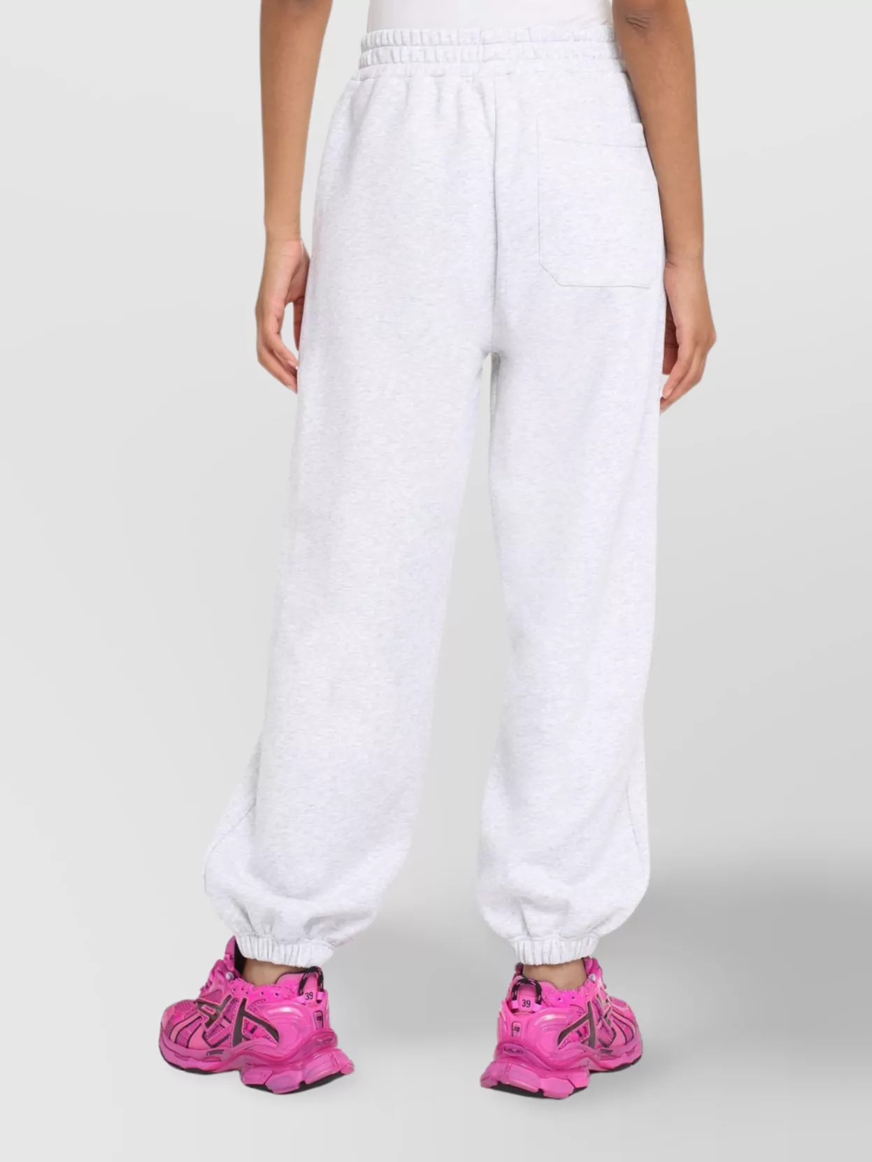 Msgm Embellished Sweatpants With Rhinestones And Pockets