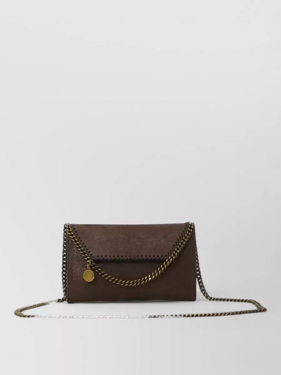 Stella Mccartney Falabella Mini Faux Suede Clutch Bag