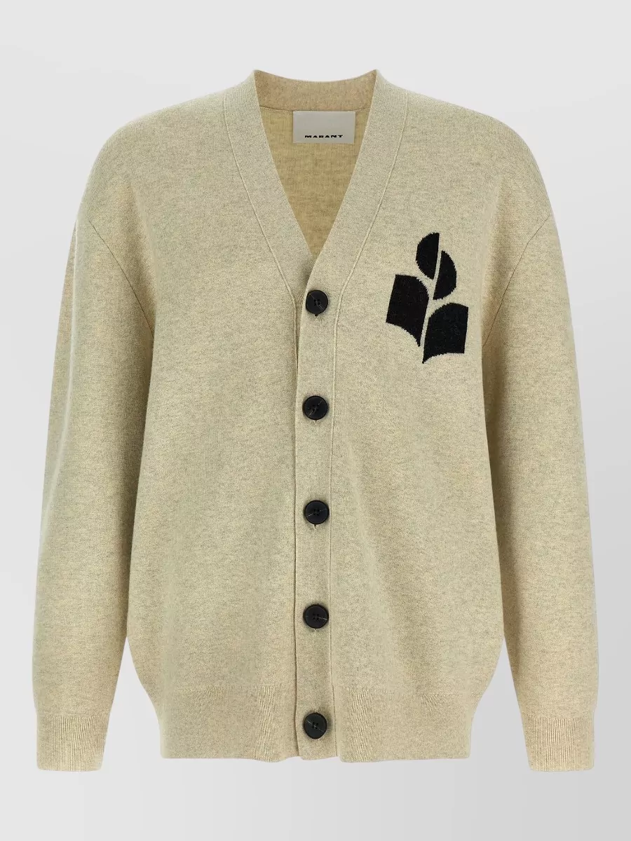 Isabel Marant curtis v-neck logo-knit cardigan