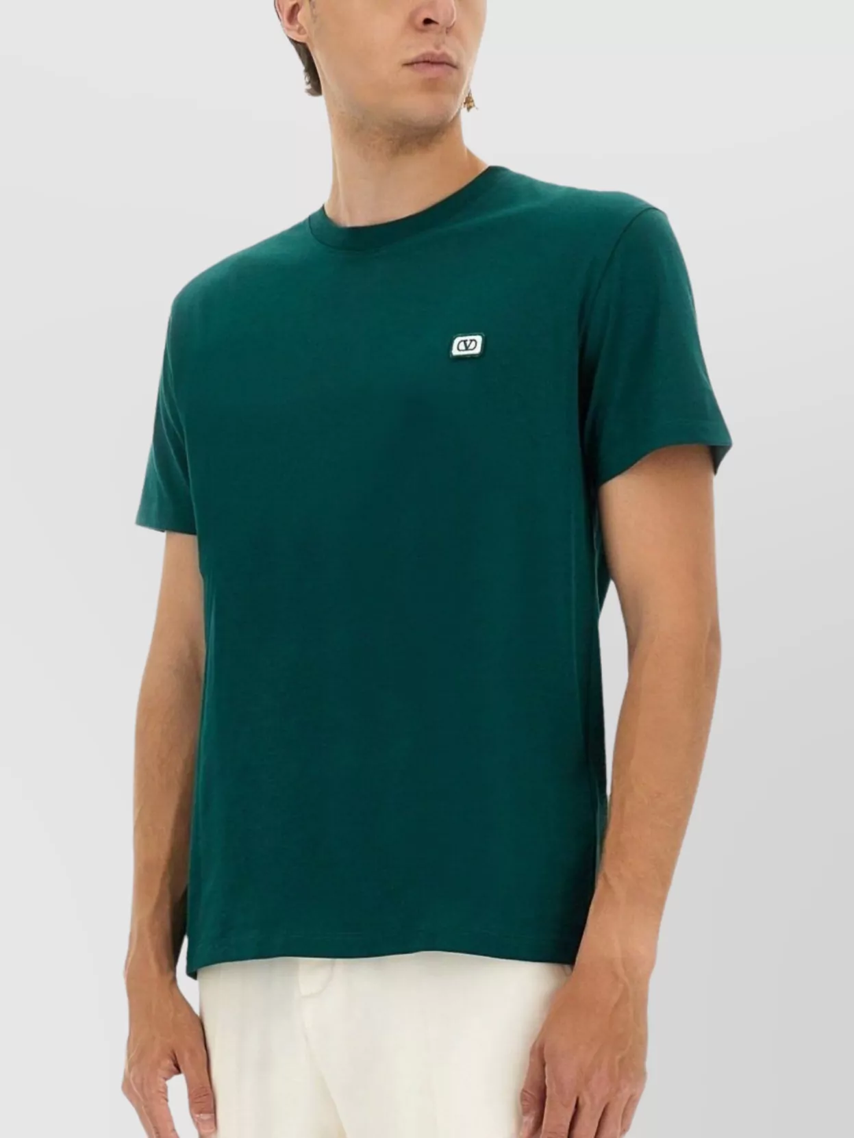 Valentino Crew Neck T-Shirt Short Sleeves Signature Vlogo