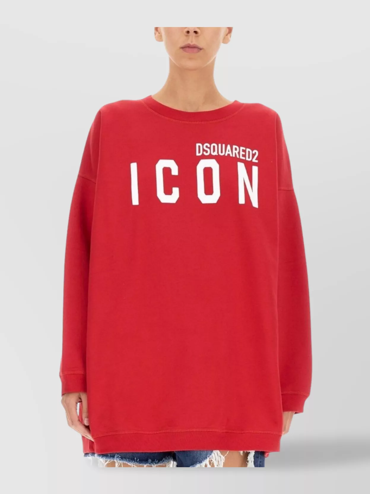 Dsquared2 "icon" Ribbed Crew Neck Sweatshirt