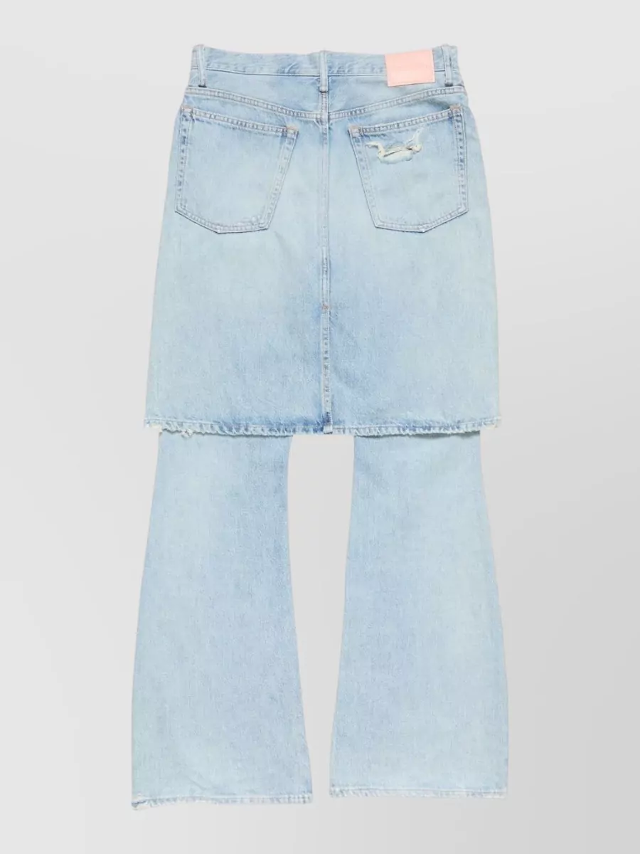 Acne Studios Layered Denim Trousers Panel Design Pockets