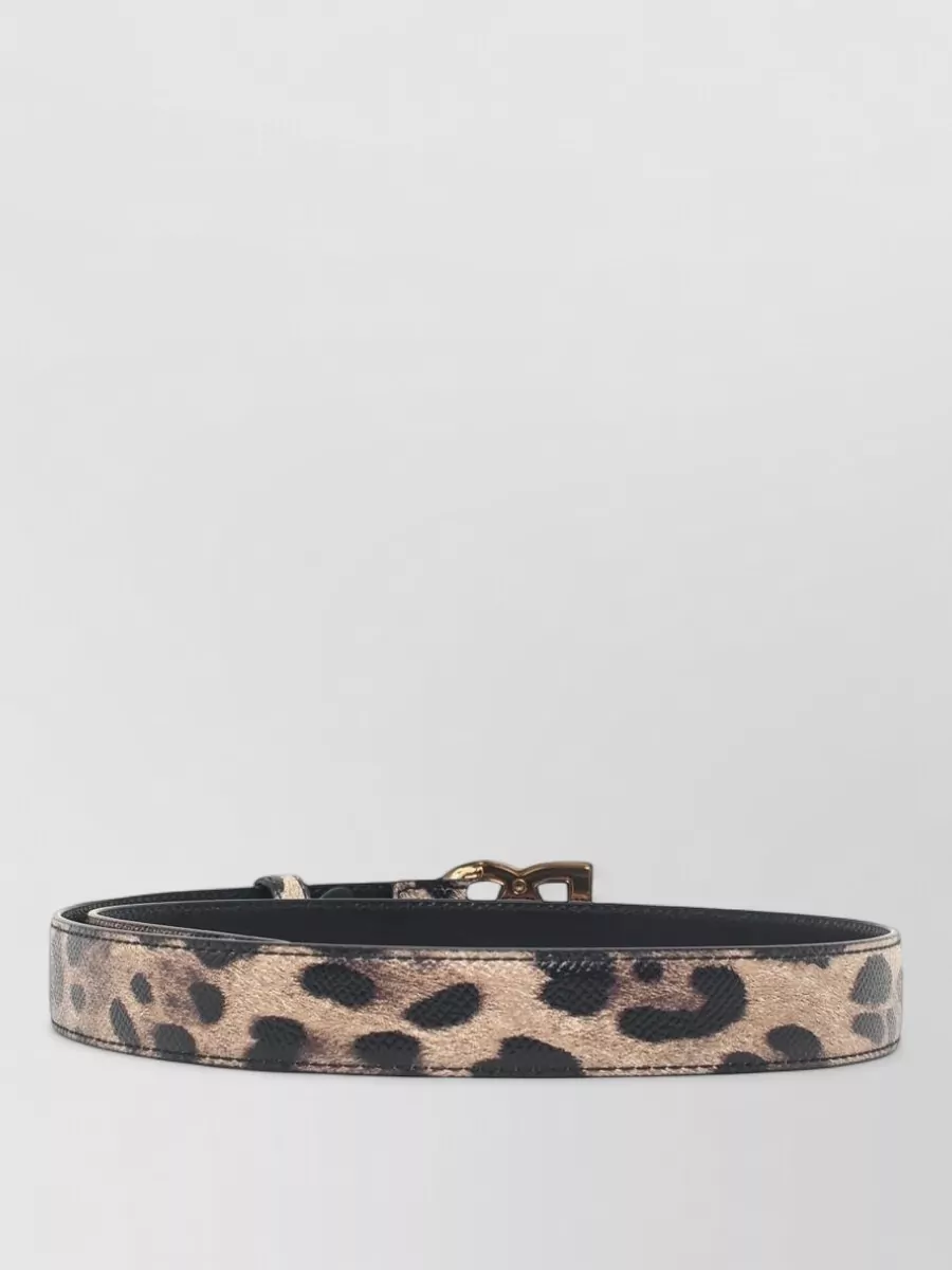 Dolce&Gabbana calfskin leather logo belt