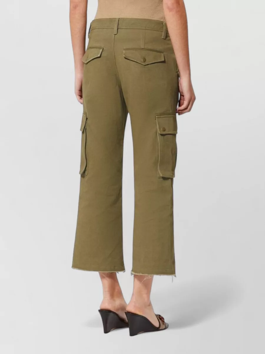 Isabel Marant Cotton Straight-Leg Cropped Cargo Trousers