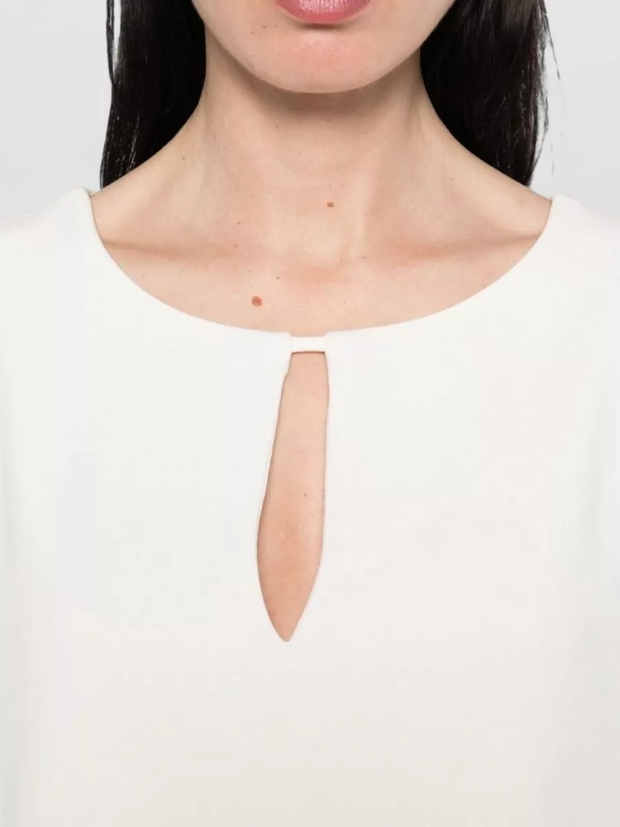 Alberto Biani Drop Shoulder Three Quarter Sleeve Blouse