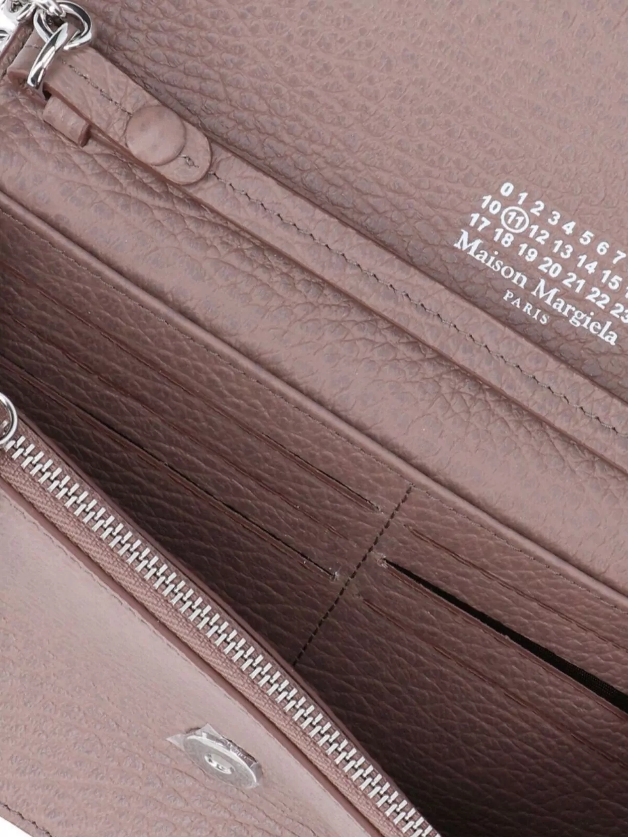 Maison Margiela Textured Leather Wallet And Chain Strap