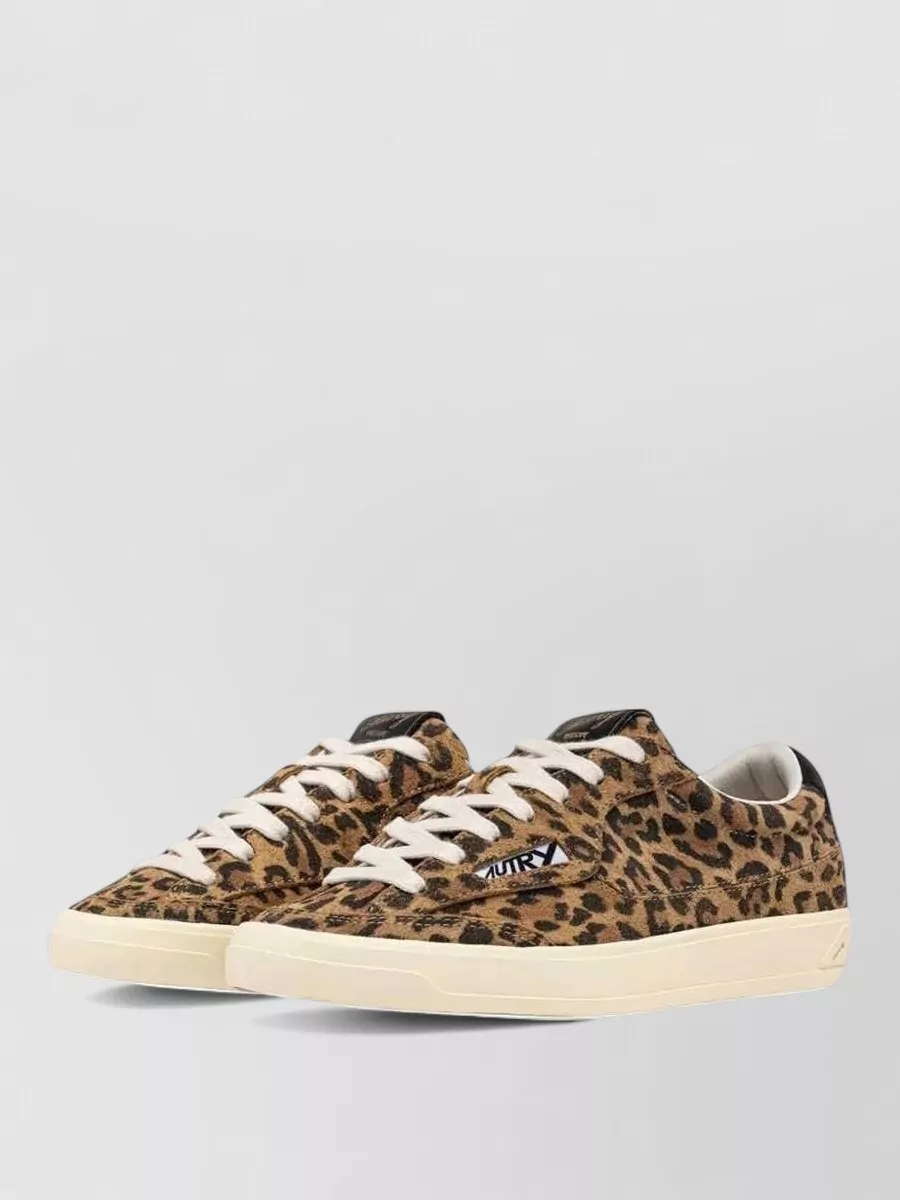Autry suede leopard-print low-top sneakers