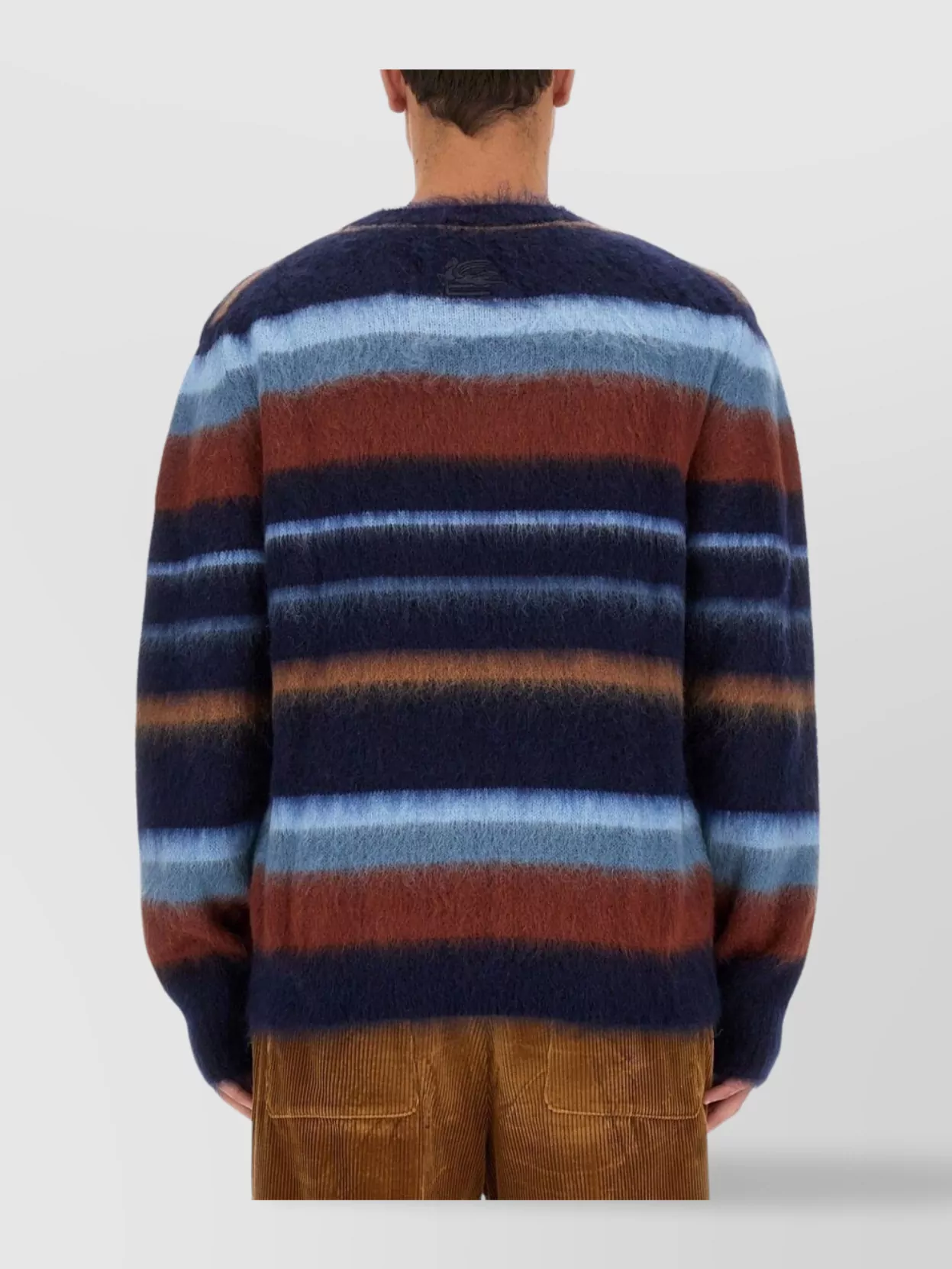 Etro Striped Wool Jersey Sweater With Round Neck