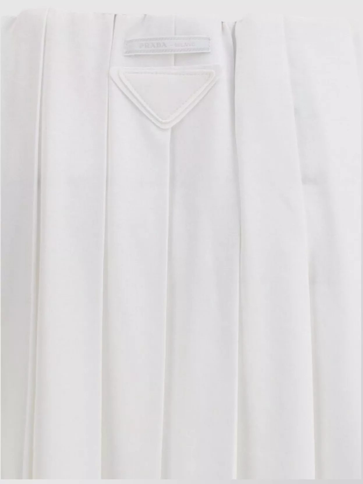 Prada Sophisticated Jersey Midi Skirt With Adjustable Fit In White