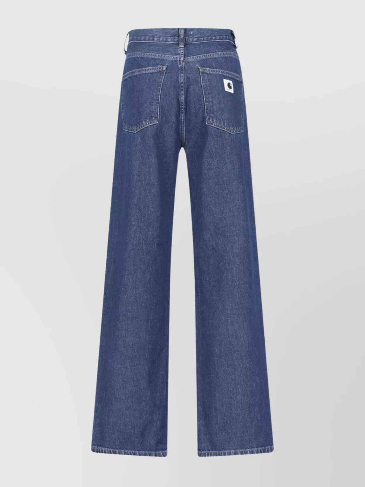 Carhartt Straight Trousers Featuring Back Pockets And Belt Loops In Blue