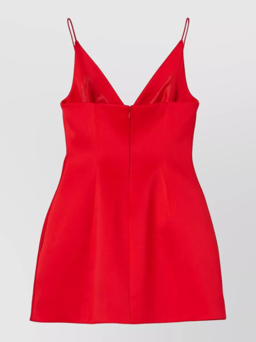 Marc Jacobs Satin V-Neck Spaghetti-Strap Mini Dress
