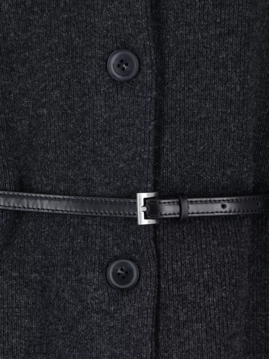 Alexander Wang Wool Crewneck Fitted Jacket