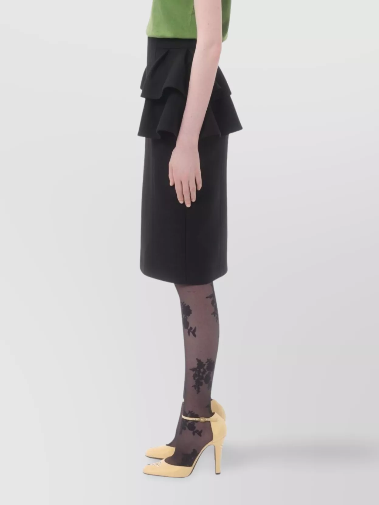 Valentino Wool And Silk Midi Skirt