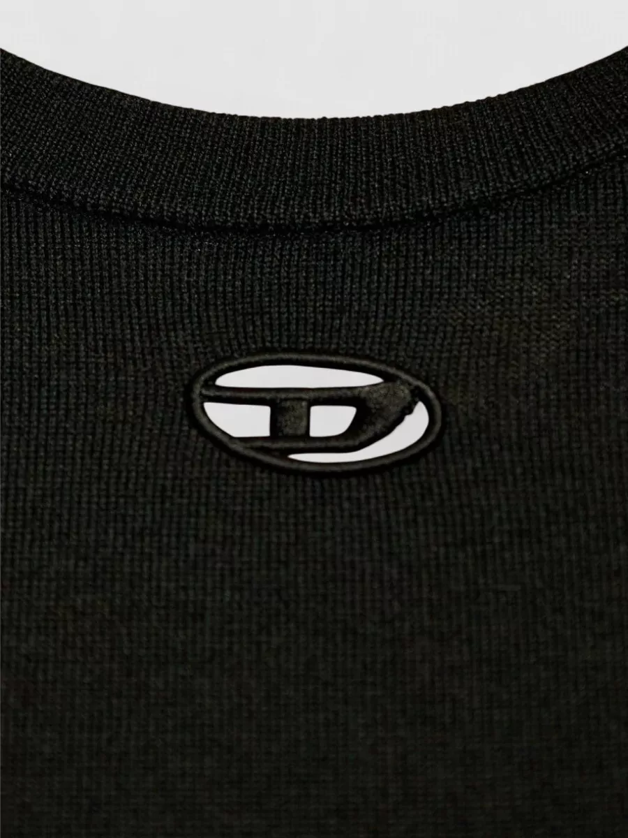 Diesel Wool Regular-Fit Cutout Crewneck Knitted Top