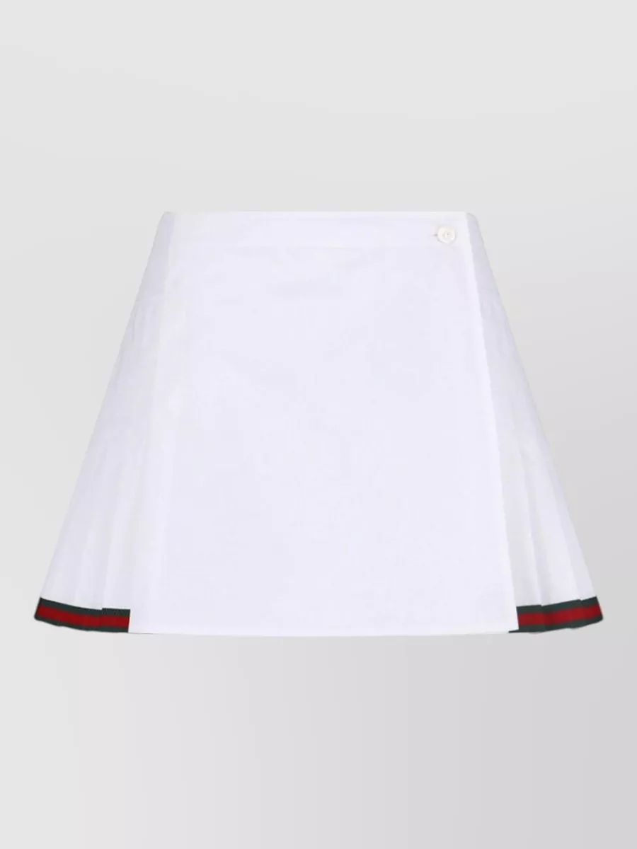 Gucci cotton pleated mini skirt