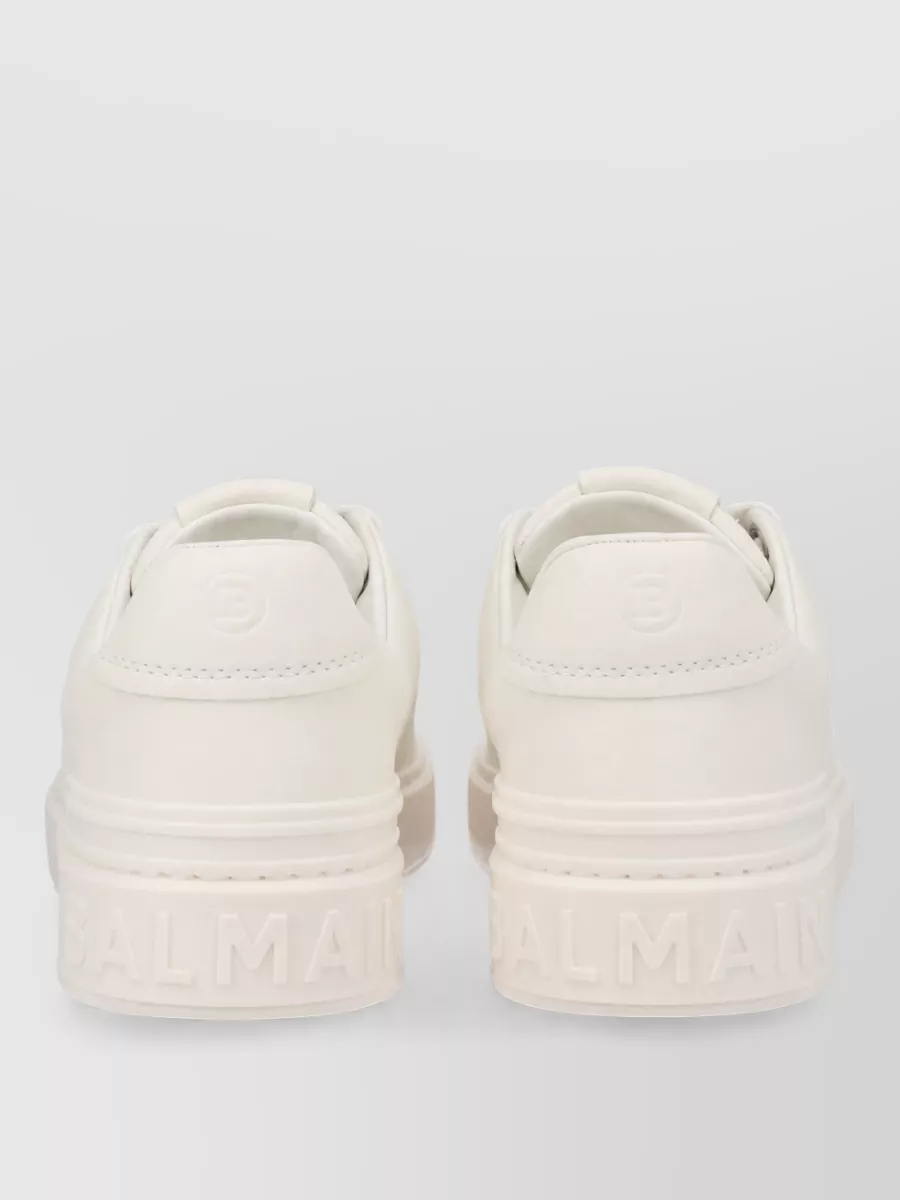 Balmain Leather Lace-Up Sneakers