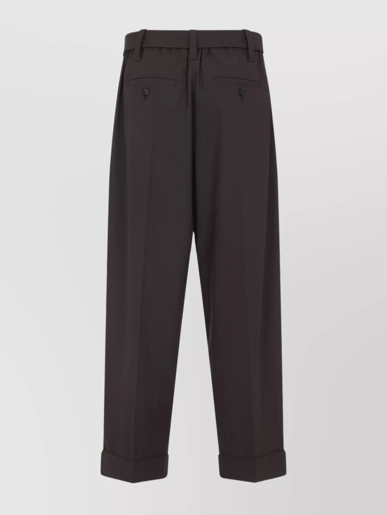 Brunello Cucinelli Belted Cropped Pants In Black