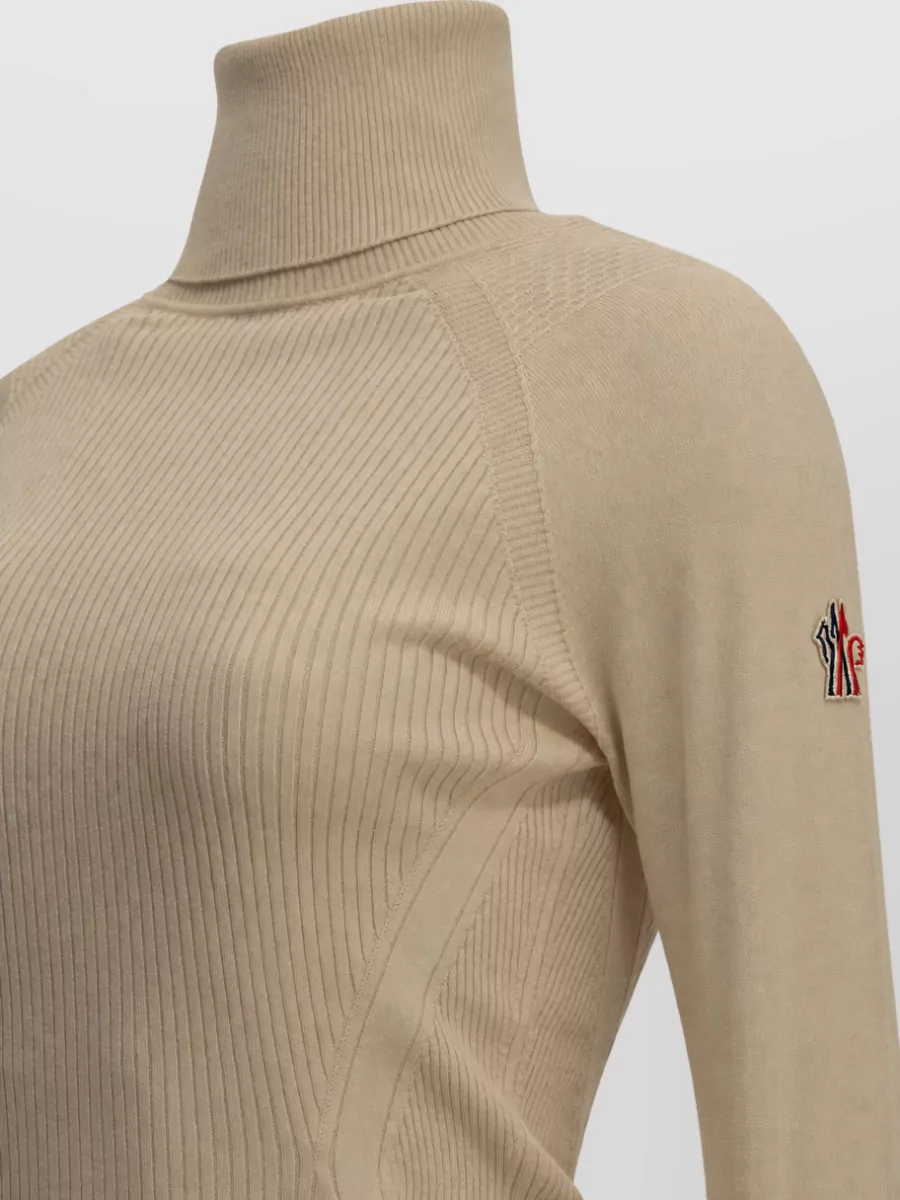 Moncler Grenoble Virgin Wool Logo Turtleneck Sweater
