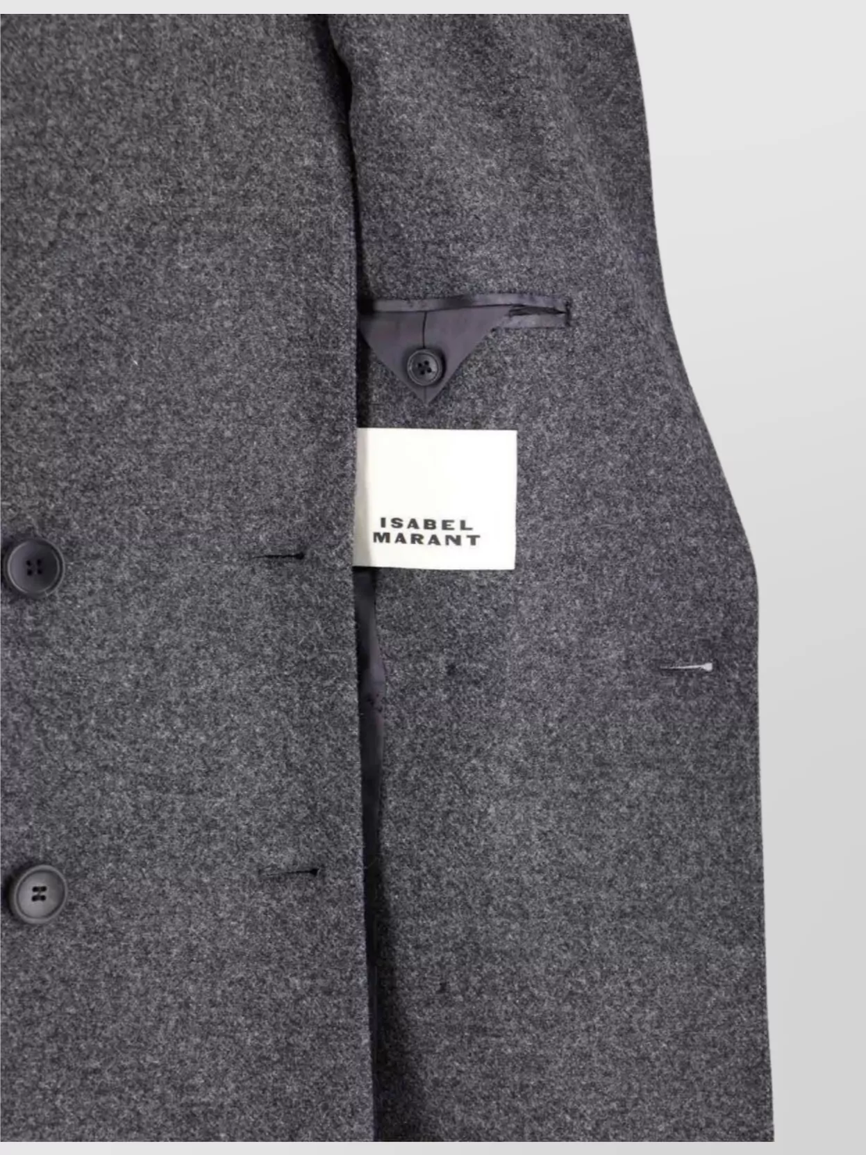 Isabel Marant Double-breasted Jacket With Notched Lapels In Gray