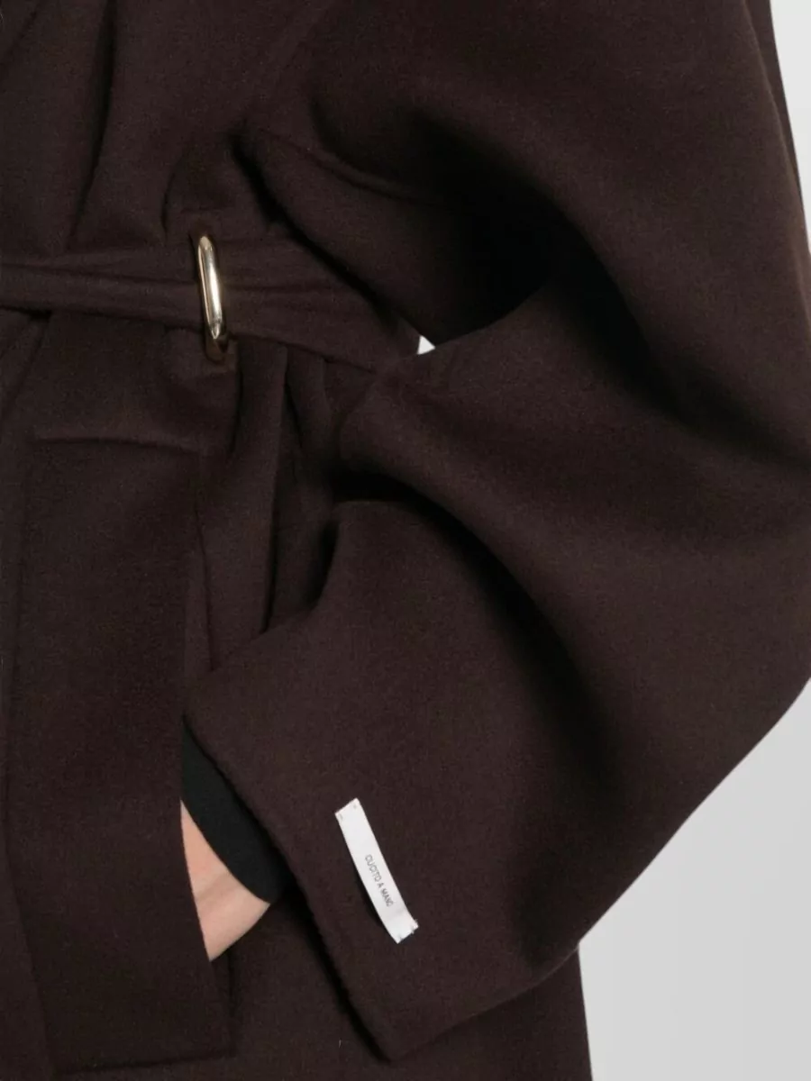 Sportmax Virgin Wool Belted Hooded Coat