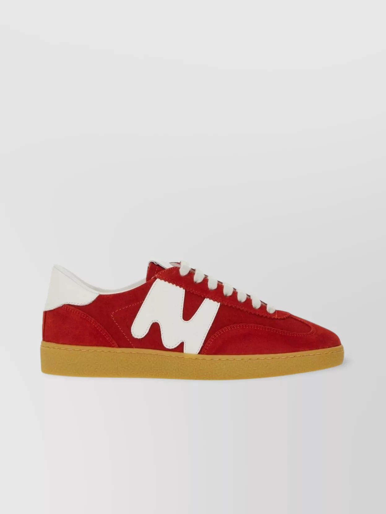 Msgm Retro Low-Top Suede Sneaker With Contrast Sole