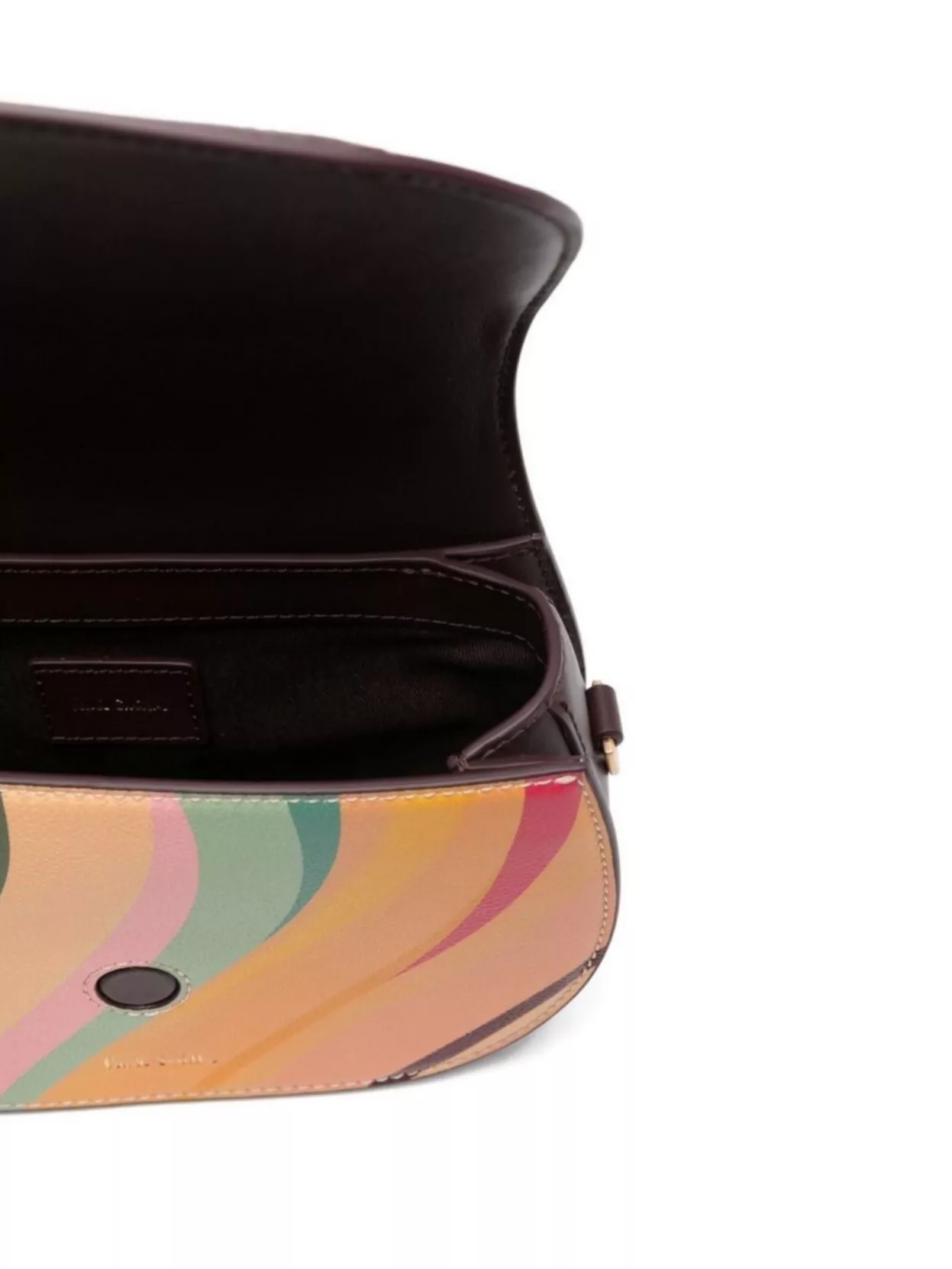 Paul Smith Leather Swirl-Print Shoulder Bag