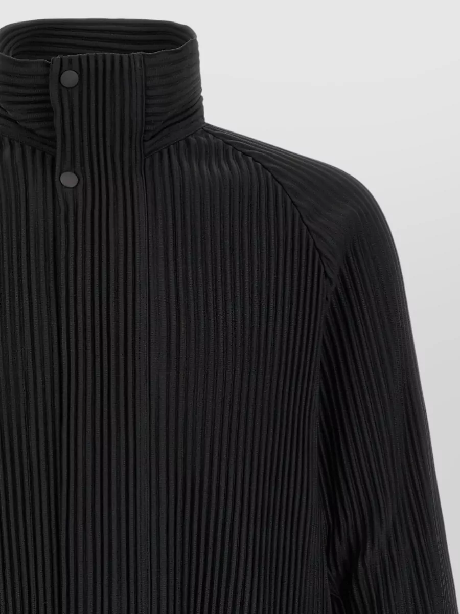 Homme Plisse Issey Miyake Pleated High Neck Padded Coat