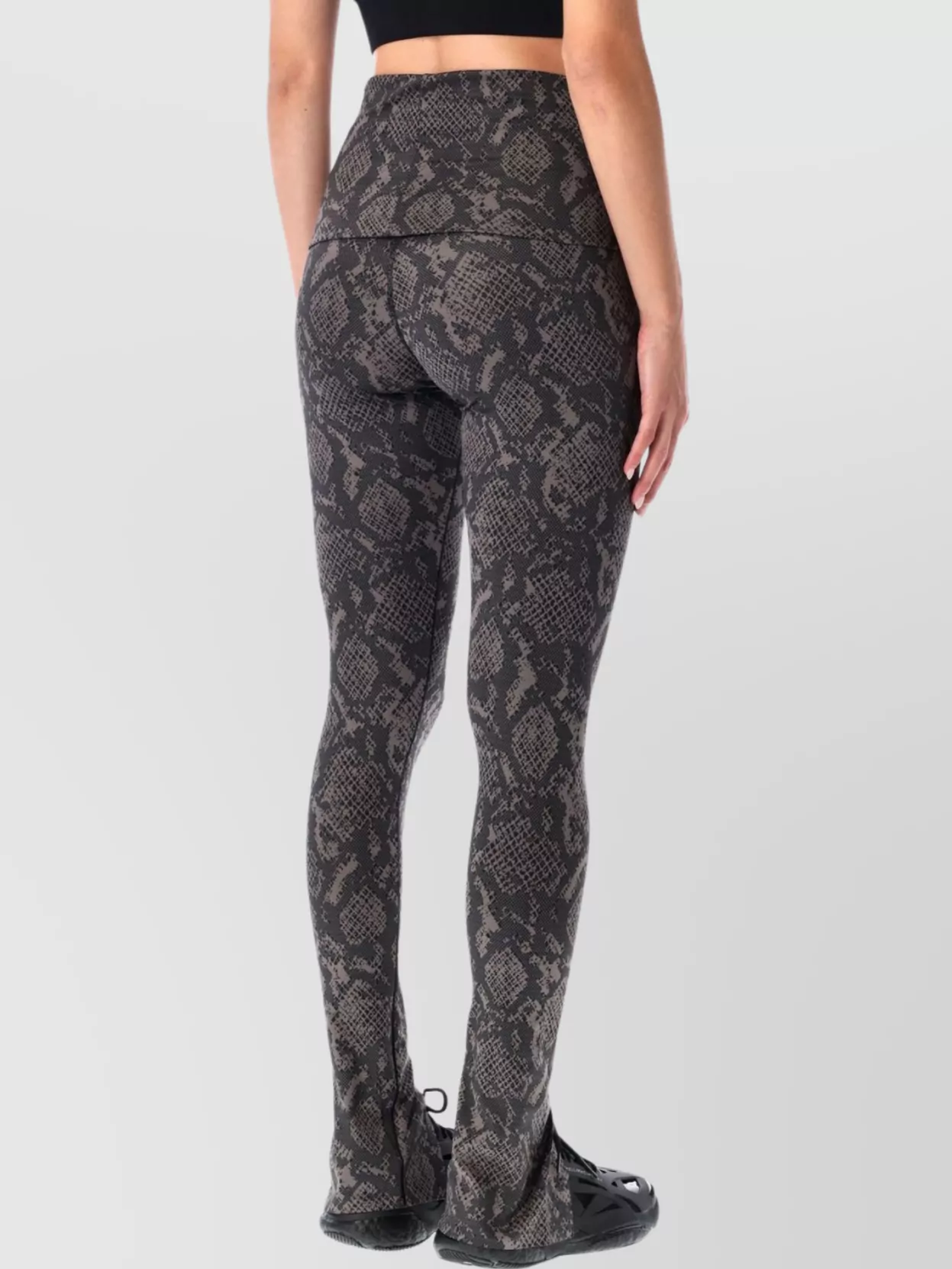 Adidas By Stella Mccartney High Waist Stretch Leggings With Snakeskin Design