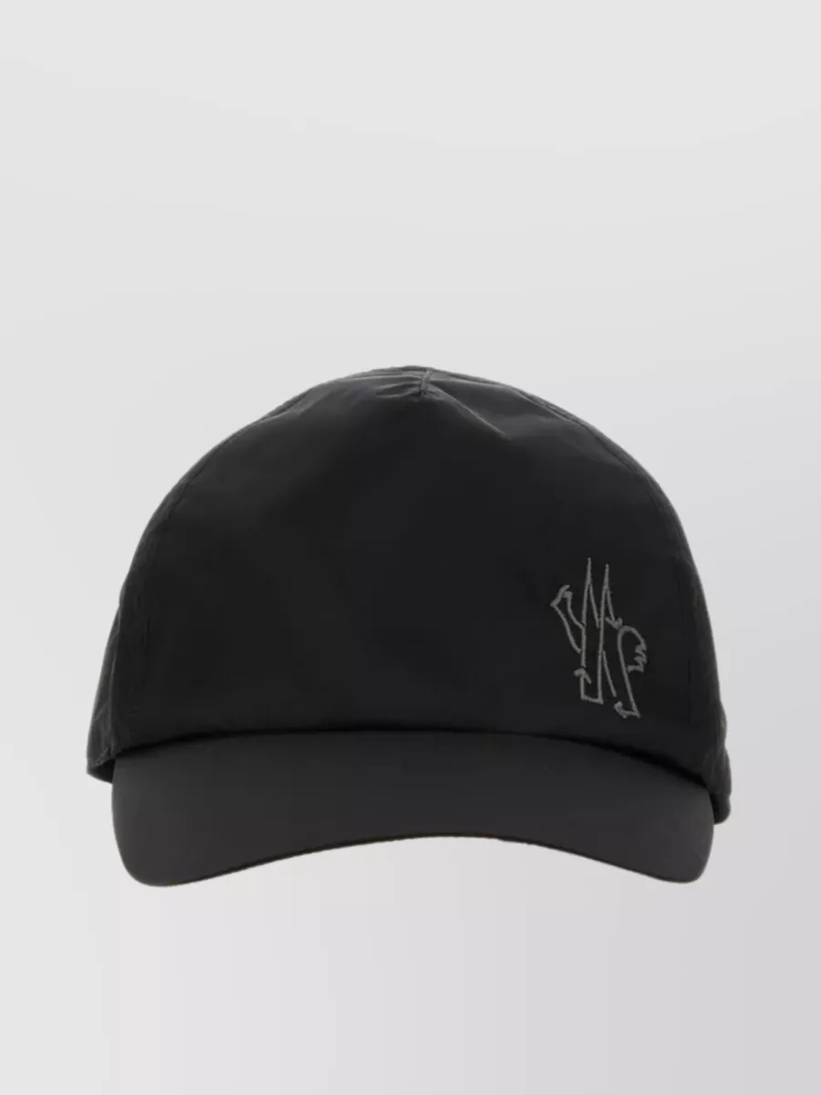 Shop Moncler Born To Protect Baseball Cap With Curved Visor In Black