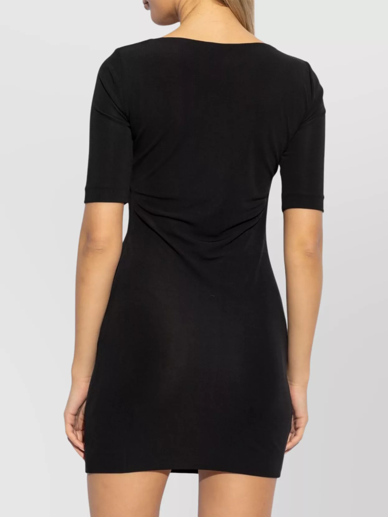 Dsquared2 Scoop Neckline Short Sleeve Fitted Mini Dress