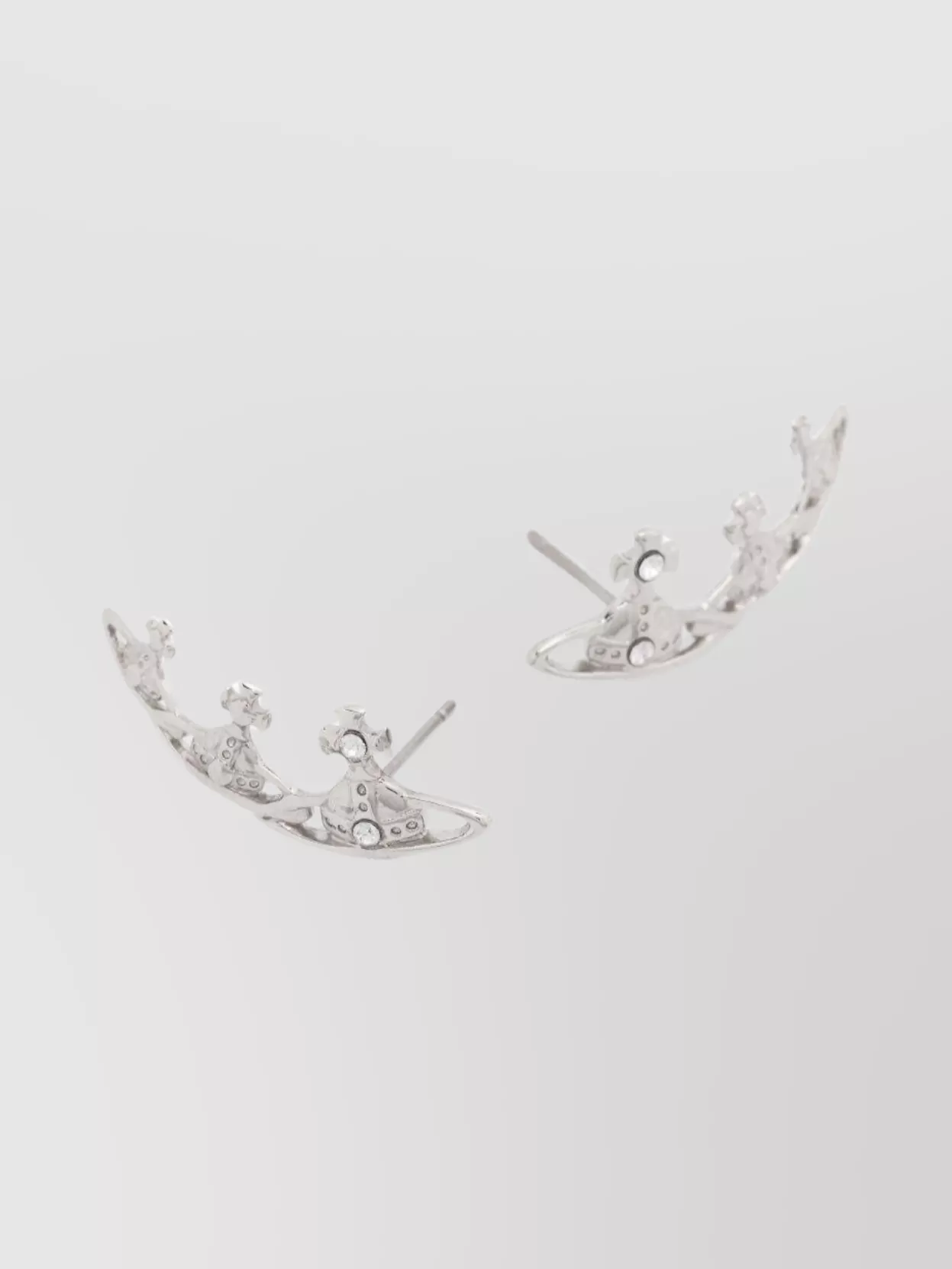 Vivienne Westwood Crystal Stud Unique Shape Earrings